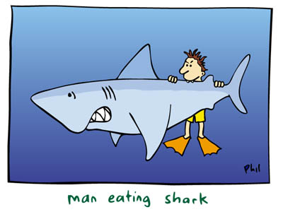 Man eating shark – Shaaark!