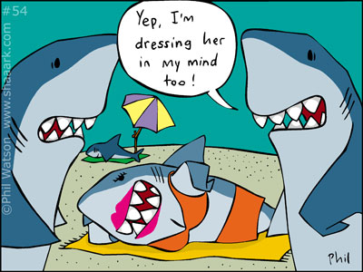 Shark cartoon dressing